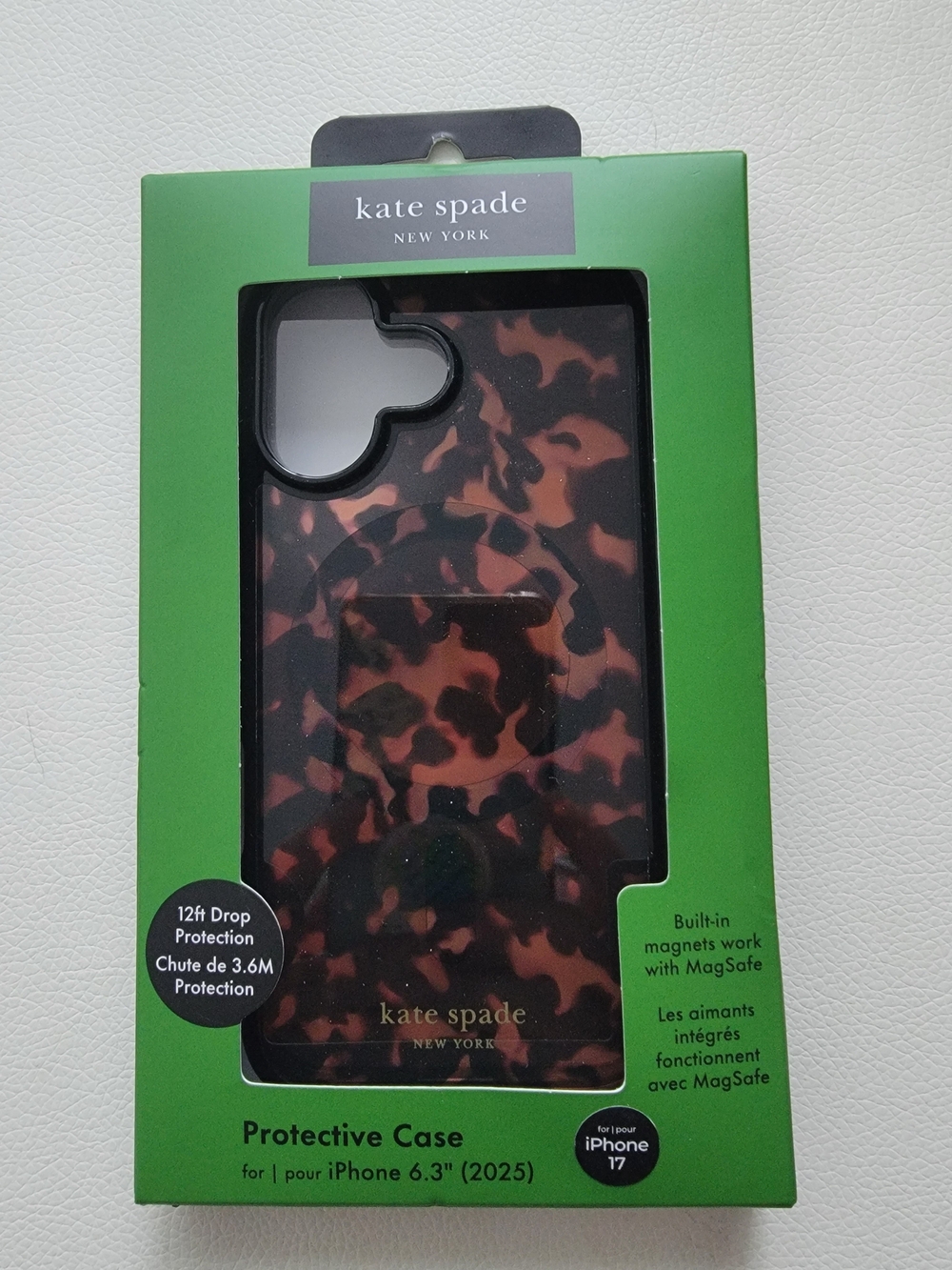 kate spade Brown Tortoiseshell MagSafe iPhone 17 Case